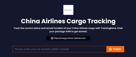 china airlines cargo tracking|CHINA AIRLINES (CI) AWB Tracking